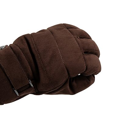 Men's isotoner Water Repellent Microsuede Quilted Touchscreen Gloves