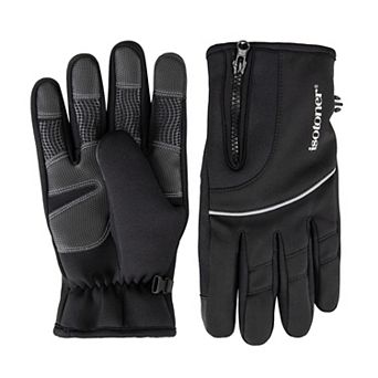 Men's isotoner Water Repellent Neoprene Sport Gloves With Zipper