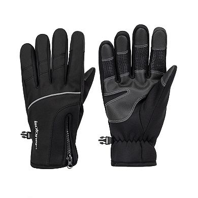 Men's isotoner Water Repellent Neoprene Sport Gloves With Zipper