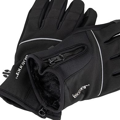 Men's isotoner Water Repellent Neoprene Sport Gloves With Zipper