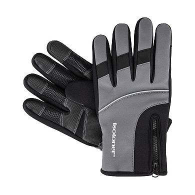 Men's isotoner Water Repellent Neoprene Sport Gloves With Zipper