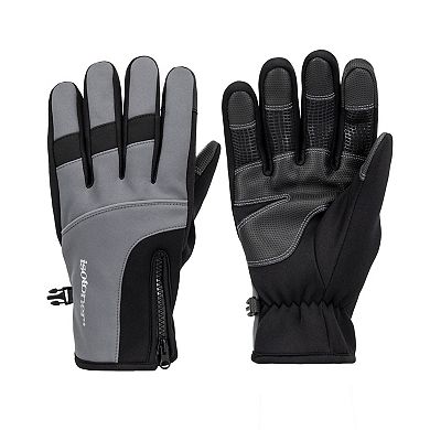 Men's isotoner Water Repellent Neoprene Sport Gloves With Zipper