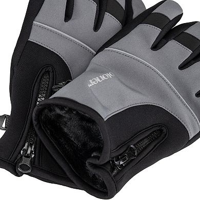 Men's isotoner Water Repellent Neoprene Sport Gloves With Zipper
