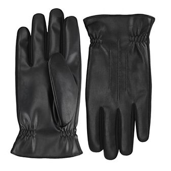 Men's isotoner Insulated Stretch Faux Leather Touchscreen Gloves