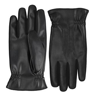 Men's isotoner Insulated Stretch Faux Leather Touchscreen Gloves