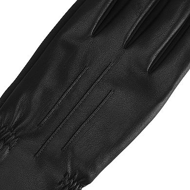 Men's isotoner Insulated Stretch Faux Leather Touchscreen Gloves