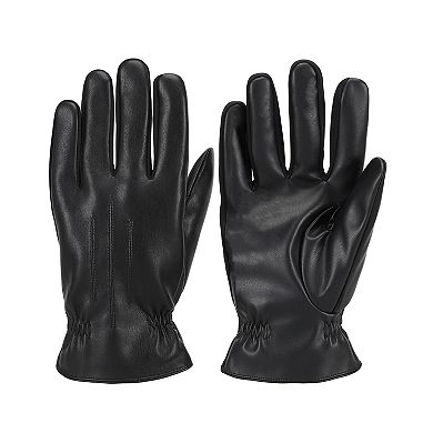 Men's isotoner Insulated Stretch Faux Leather Touchscreen Gloves