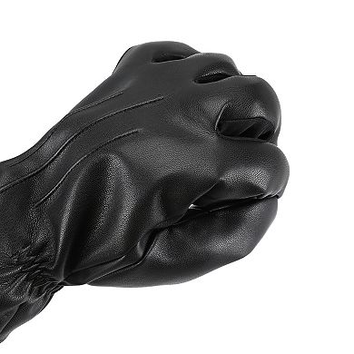 Men's isotoner Insulated Stretch Faux Leather Touchscreen Gloves