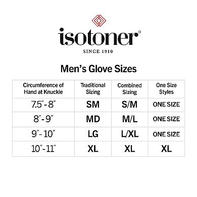 Men's isotoner SleekHeat Faux Leather Gloves With Knit Cuff
