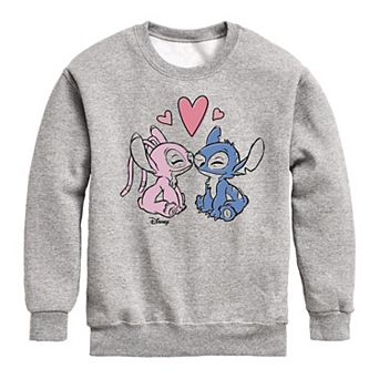 Disney's Lilo & Stitch Girls 7-16 Pastel Hearts Graphic Sweatshirt