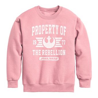 Girls 7-16 Star Wars Property Of The Rebellion Crew Fleece Sweatshirt