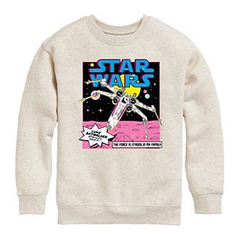 Girls 7-16 Star Wars Luke Skywalker Millennium Falcon Graphic Crew Sweatshirt