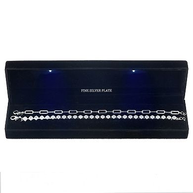 Cubic Zirconia & Chain Bracelet Set