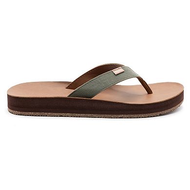 Feelgoodz Men’s Zensole Kinderz Faux Leather Flip-Flop Thong Sandals