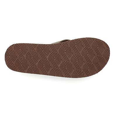 Feelgoodz Men’s Zensole Kinderz Faux Leather Flip-Flop Thong Sandals