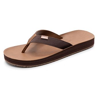 Feelgoodz Men’s Zensole Kinderz Faux Leather Flip-Flop Thong Sandals
