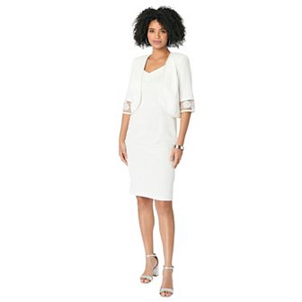 Roaman's Women's Plus Size Embellished Jacket And Dress Set