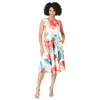 Roaman's Women's Plus Size Fit-And-Flare Tank Dress