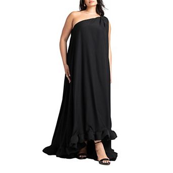 ELOQUII Women's Plus Size Dramatic Ruffle Gown