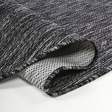 Evan Modern Rustic Organic Curve Indoor/Outdoor Shaped Area Rug