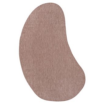 Evan Modern Rustic Organic Curve Indoor/Outdoor Shaped Area Rug