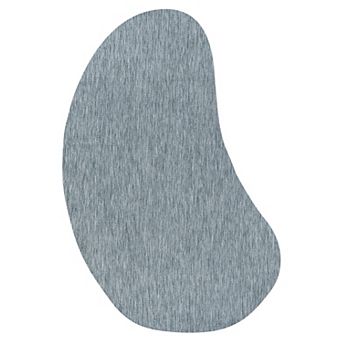 Evan Modern Rustic Organic Curve Indoor/Outdoor Shaped Area Rug