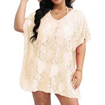 Women's Swimsuit Cover Up Lace Bikini Beachwear Plus Size Beach Bikini See Through Swimwear