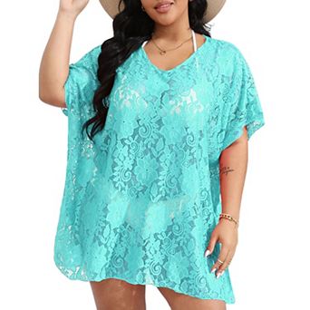 Women's Swimsuit Cover Up Lace Bikini Beachwear Plus Size Beach Bikini See Through Swimwear