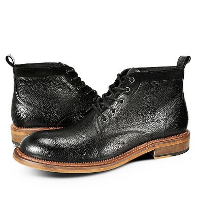 Men's Chukka Ankle Boots Genuine Leather Lace-Up Casual Formal Boots