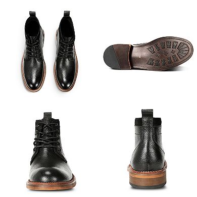 Men's Chukka Ankle Boots Genuine Leather Lace-Up Casual Formal Boots