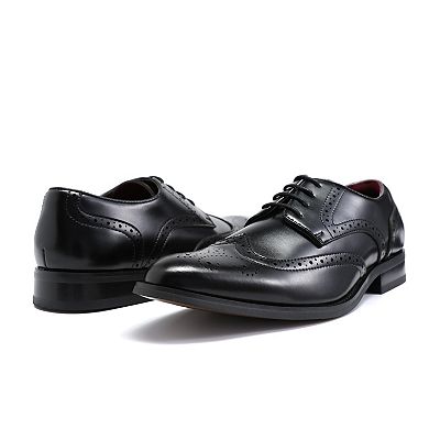 Men's Wingtip Oxford Dress Shoes - Classic Formal Leather Lace Up