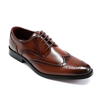 Men's Wingtip Oxford Dress Shoes - Classic Formal Leather Lace Up