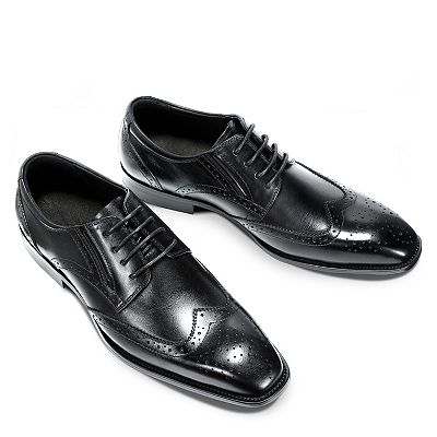 Men's Dress Shoes Wingtip Oxford - Pointed Toe Lace Up