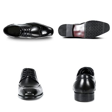 Men's Dress Shoes Wingtip Oxford - Pointed Toe Lace Up