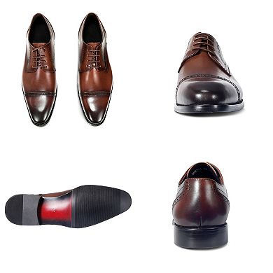 Men's Oxford Dress Shoes - Formal Leather Brogue Lace Up