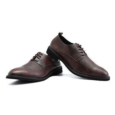 Men's Classic Oxford Dress Shoes - Leather Lace Up Formal
