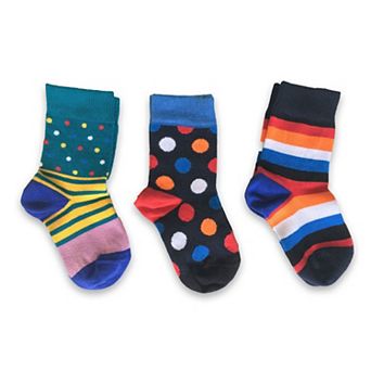 Toddler Combed Cotton Crew Assorted 3-Pack Gift Box