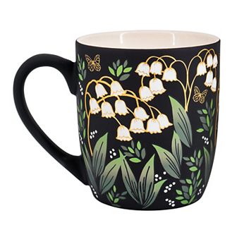 Madison Home Black Lilly of the Valley Mug