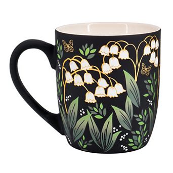 Madison Home Black Lilly of the Valley Mug