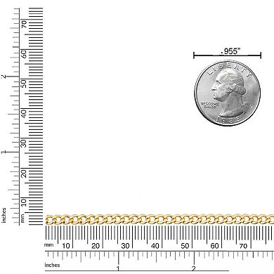 Fremada 14k Gold Plated 4-mm Miami Cuban Curb Chain