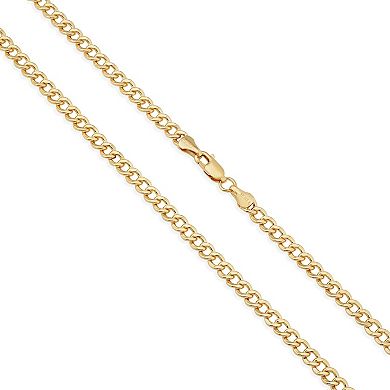 Fremada 14k Gold Plated 4-mm Miami Cuban Curb Chain