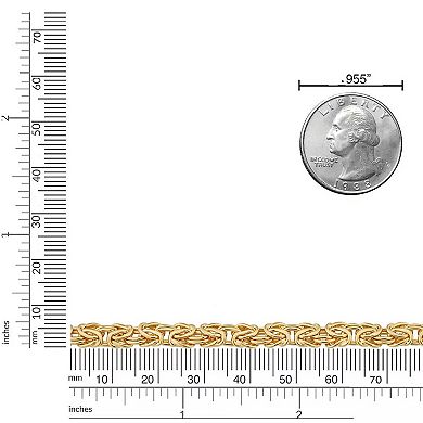 Fremada 14k Gold Plated 6-mm Byzantine Bracelet