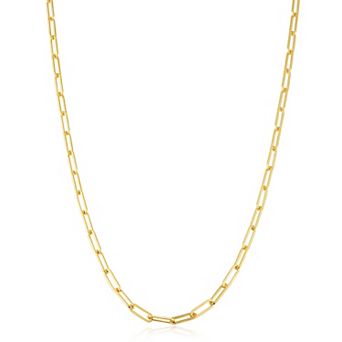 Fremada 14k Gold Filled 2.5-mm Paperclip Chain Necklace