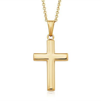 Fremada 14k Gold Plated Cross Pendant Necklace