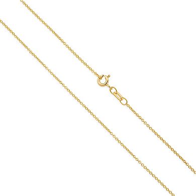 Fremada 14k Gold Plated Cross Pendant Necklace