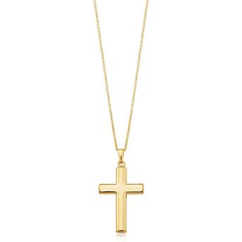 Fremada 14k Gold Filled Large Cross Pendant Necklace