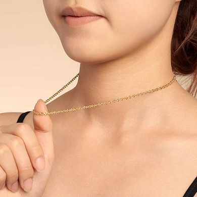 Fremada 14k Gold Plated 2.4-mm Double Cable Chain Necklace