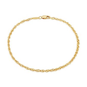 Fremada 14k Gold Filled 2.4-mm Double Cable Chain Anklet