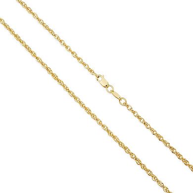 Fremada 14k Gold Plated 2.4-mm Double Cable Chain Anklet