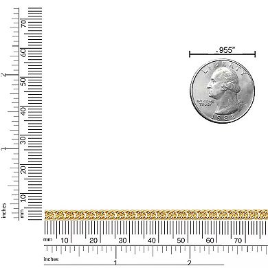 Fremada 14k Gold Plated 4.3-mm Double Curb Link Chain Necklace